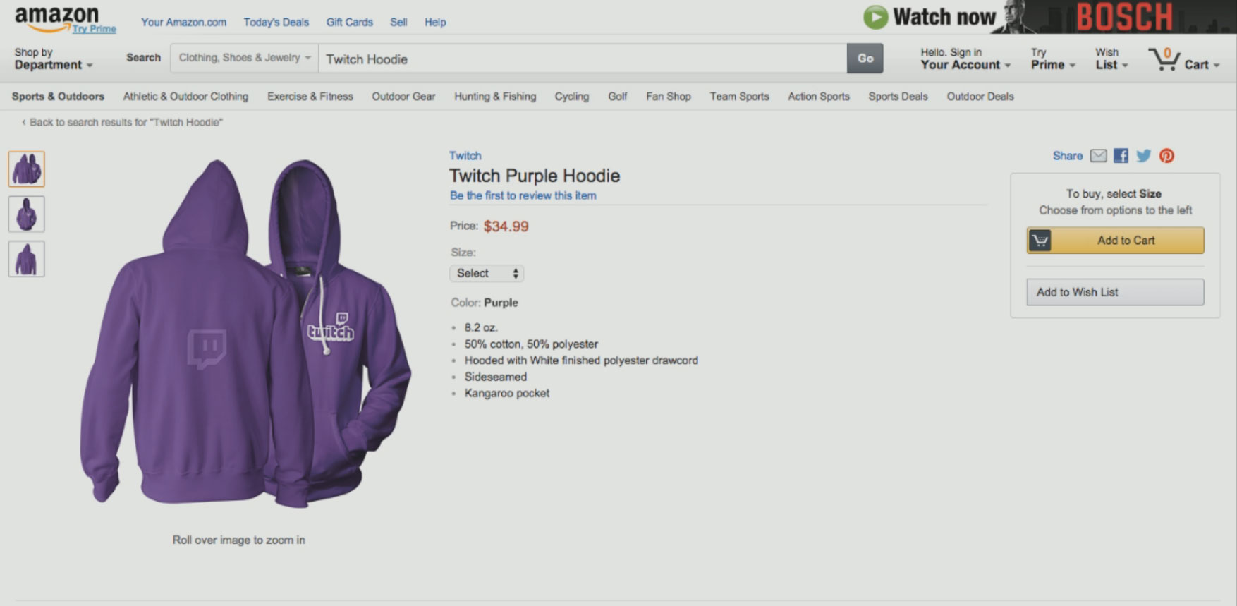 Twitch Purple Hoodie